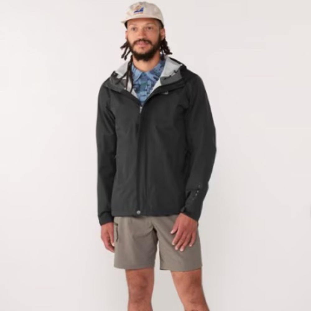 REI Co-op Black Hooded Hydrowall 2.5L Rain Snow Cold Jacket XS